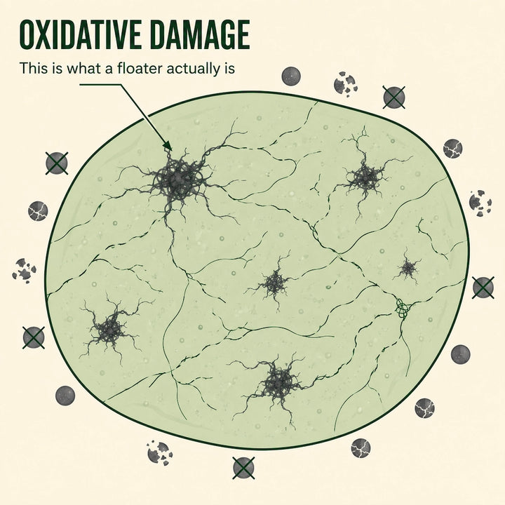 1. The Cobwebs In Your Vision Are Oxidative Damage